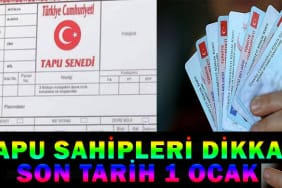 TAPU SAHİPLERİ DİKKAT! SON TARİH 1 OCAK 3 98705
