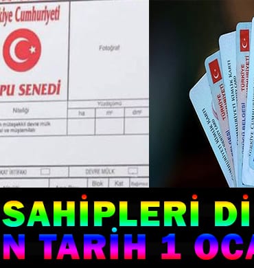 TAPU SAHİPLERİ DİKKAT! SON TARİH 1 OCAK 12 98705