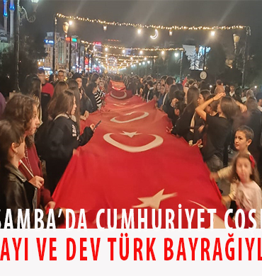 ÇARŞAMBA’DA CUMHURİYET COŞKUSU: FENER ALAYI VE DEV TÜRK BAYRAĞIYLA YÜRÜYÜŞ 7 BAŞLIK